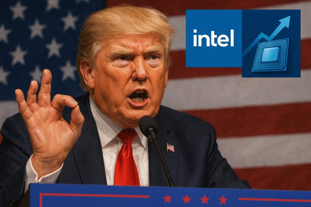 Donald Trump Intel, amerikanske investeringer, halvlederindustri USA, økonomiske konsekvenser Donald Trump Intel, amerikanske investeringer, halvlederindustri USA, økonomiske konsekvenser