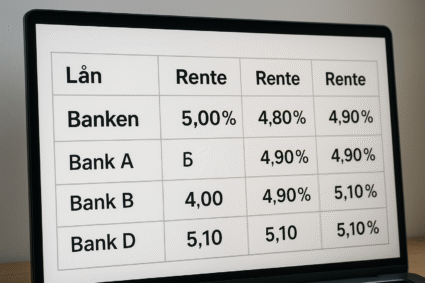 Hvilke banker gir lavest rente på boliglån akkurat nå?