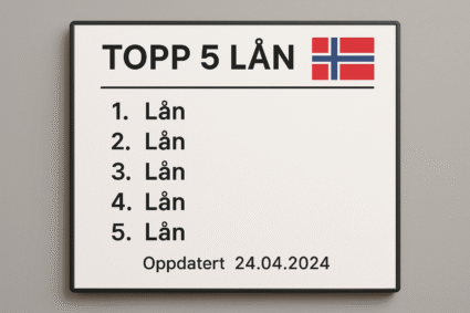 Beste lån i Norge akkurat nå (Oppdatert: Oktober 2025)