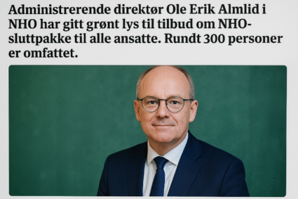 NHO sluttpakke: Tilbyr frivillig sluttpakke til 300 ansatte i stort kostnadskutt