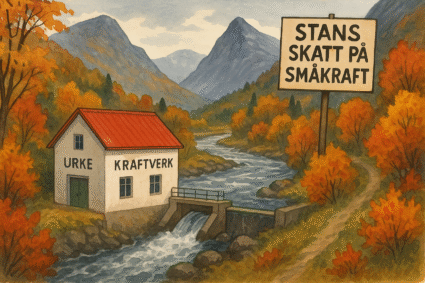 Flertall vil stanse skatt på småkraft