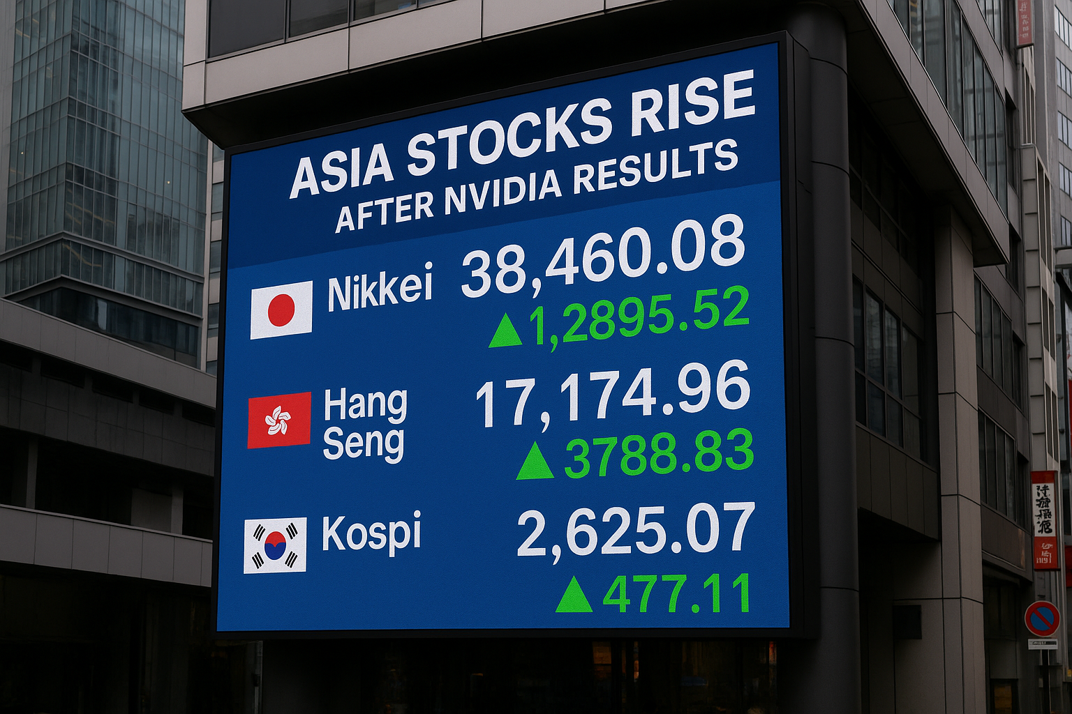 Asia børsoppgang skyter fart etter Nvidia-resultatet