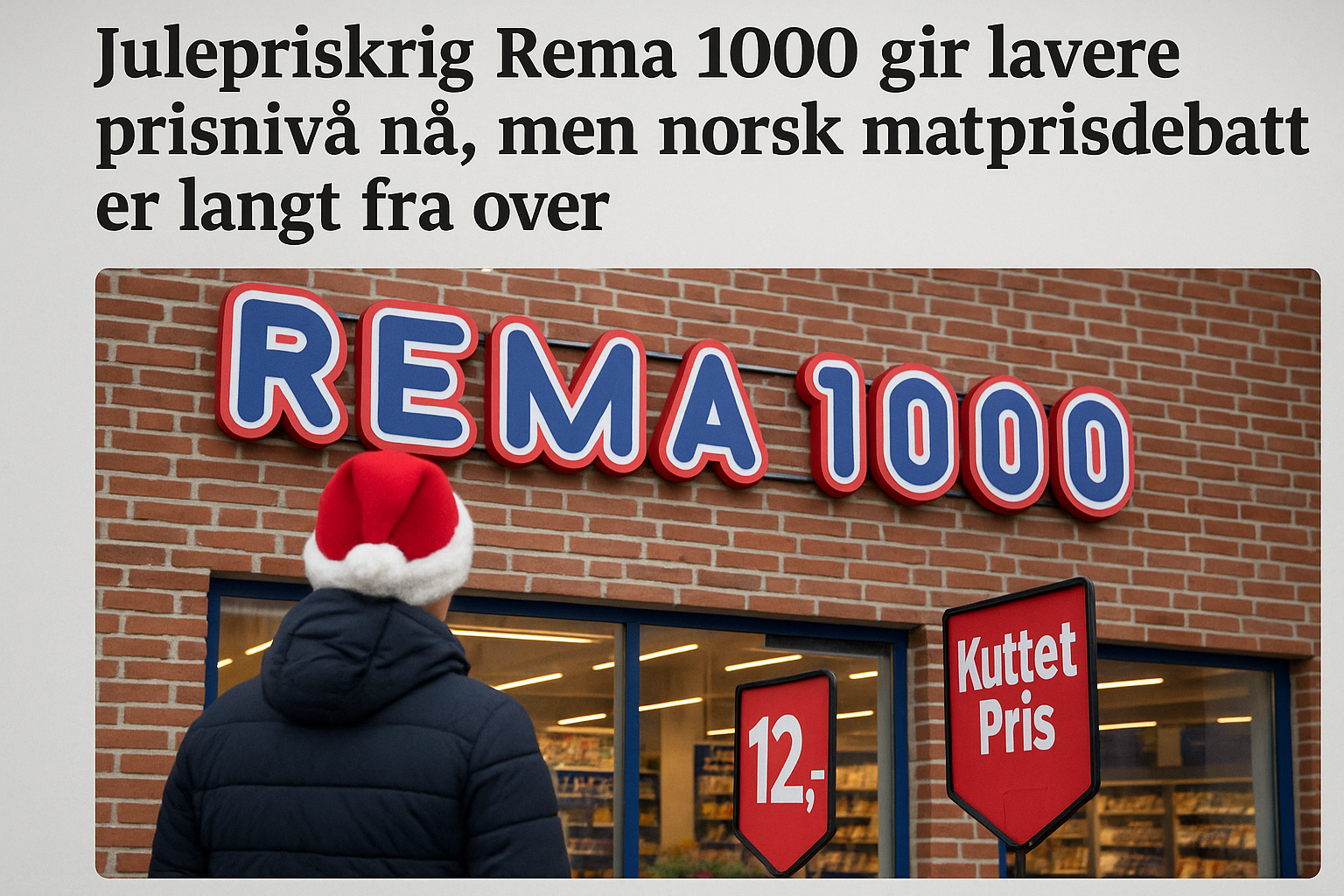 Julepriskrig Rema 1000: Rema 1000 Senker Prisene på Utallige Varer