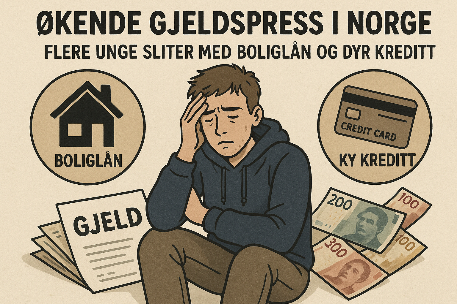 Økende gjeldspress i Norge: flere unge sliter med boliglån og dyr kreditt