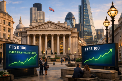 FTSE 100 har beste dag på seks måneder mens global børsoptimisme sprer seg i 2026